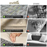 ovios 15 Pieces Patio Furniture Set, Outdoor Wicker Sectional Sofa with Swivel Chairs Coffee Table, Modern Modular Deep Seat Rattan Couch Conversation Sets, Beige ovios