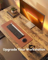 FEZIBO Electric Standing Desk, Height Adjustable Stand up Desk, 60 x 24 Inches Sit Stand Home Office Desk, Computer Desk, Rustic Brown FEZIBO