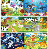 Puzzles for Kids Ages 4-6 4-8, Wooden Jigsaw Puzzles 48-60 Pieces for Toddler Children Learning Educational Puzzles 4 5 6 7 8 Year Toys for Boys and Girls (6 Puzzles) VIJYYZT