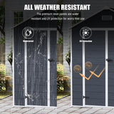 Outdoor Storage Shed 6x6 FT, Resin Shed with Floor & Window, Lockable Door, Vents, Outside Sheds & Garden Shed for Patio Furniture, Gardening Tools, Pool Equipment (Dark Gray, 6 * 6ft) OUEEEDD