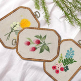 Maydear 3 Pack Embroidery Starter Kit with Pattern, Stamped Cross Stitch Kits for Beginners Adults with Embroidery Hoop and Instructions, Hand Embroidery Kit (B Set Embroidery Starter Kit) Maydear