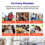 Etekcity 0.1g Food Kitchen Scale, Bowl, Digital Grams and Ounces for Weight Loss, Dieting, Baking, Cooking, and Meal Prep, 11lb/5kg, Stainless Steel Silver Etekcity