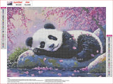 MXJSUA Cute Panda 5D Diamond Painting Kits for Adults, Diamond Art Kits for Beginner, DIY Full Round Drill Diamond Dots Gem Art Kits for Home Wall Decor 12x16 Inch MXJSUA