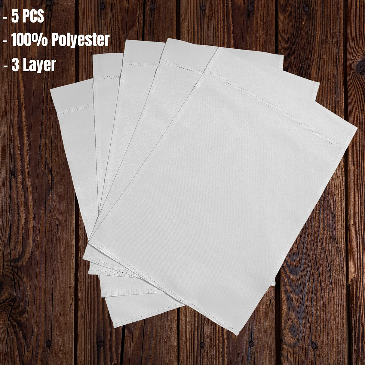 5 Pcs Sublimation Blank Garden Flags 100% Polyester 3 Layer Double-Sided Ready for Printing Garden or Lawn Banner | 12x18in DIY Vinyl or Dye Sublimation Blank Flags Pack of 5 Pesky Patriot