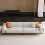 NessCarsti Modern 4-Seater Upholstered Fabric Sofa for Living Room –111.81 inch Comfortable Timecloud Couch with Wood Frame and Metal Legs, Easy Assembly, Ideal for Office, or Living Room, Gray NessCarsti