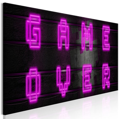 artgeist Acoustic Canvas Wall Art Print for Gamers Game Console 53x18 in - 1pcs Picture with Acoustic Foam Sound Print Artwork Room Acoustics Soundproofing Game Over Gaming Play i-A-0204-b-a artgeist