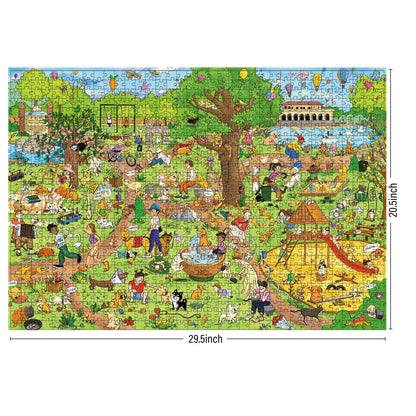 Antelope - 1000 Piece Puzzle for Adults, Dog Park Jigsaw Puzzles 1000 Pieces - 1000 Pieces High Resolution, Matte Finish, Smooth Edging, No Dust Leisure Animal Puzzle