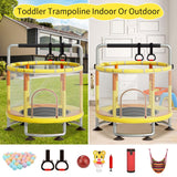 60" Toddler Trampoline for Kids,5FT Upgrade Kids Baby Small Trampoline for Toddlers 1-3 with Safety Enclosure Net,Gifts for Kid 500lbs Suit for Indoor Outdoor CYlively