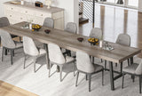 IDEALHOUSE 70 Inch Farmhouse Dining Table for 6 to 8, Large Rectangular Dinner Table for Dining Room, Home Office, Living Room, Gray IDEALHOUSE