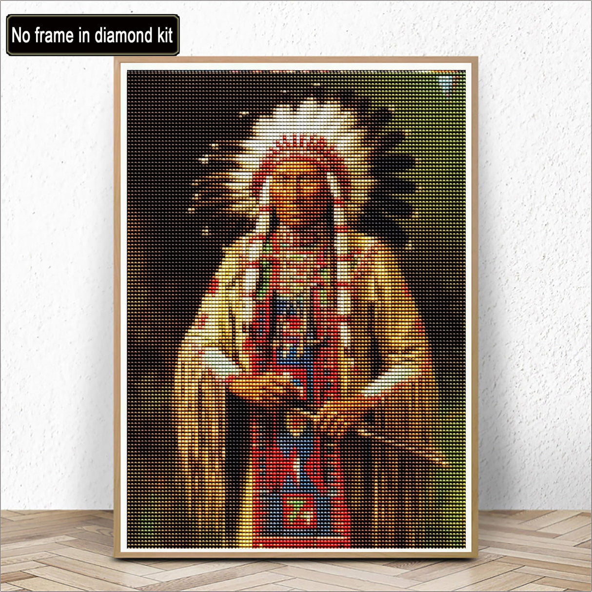 Kaliosy 5D Diamond Art Painting Kits for Adult Indians Tribe by Number Kits, Paint with Diamonds Art Man DIY Full Drill, Crystal Craft Cross Stitch Embroidery Decoration (12x16inch) 30x40cm Kaliosy
