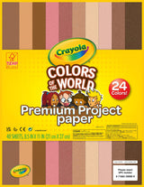 Crayola Construction Paper in Colors of The World, 8.5” x 11”, 24 Colors, Craft Supplies, 48 Sheets Crayola
