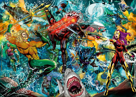 Ravensburger DC Collector's Edition - Aquaman 1000 Piece Jigsaw Puzzle | Unique Softclick Technology | Striking Artwork | Perfect for DC Fans Ravensburger