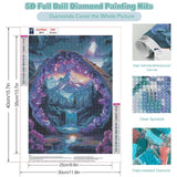 CEOVR Waterfall Diamond Painting Kits for Adults, Crystal Mountain Landscape Diamond Art Dots 5D Full Drill DIY Beginner Gem Art, Adult Crafts Kits Arts and Crafts, Wall Decor for Home Office 12x16in CEOVR