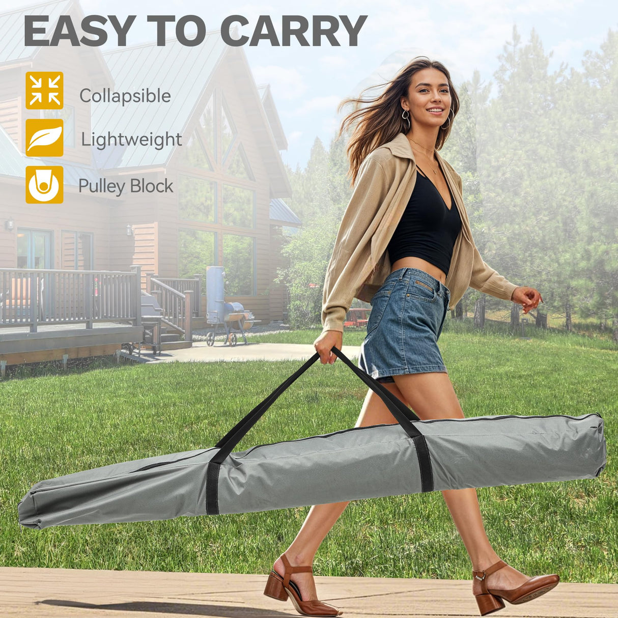 DWVO Gazebo Screen Tent, 12x12ft Instant Outdoor Portable Camping Screen House Canopy 6 Sided w/Mesh Windows & Carry Bag for Patio, Camping, Backyard, Brown DWVO