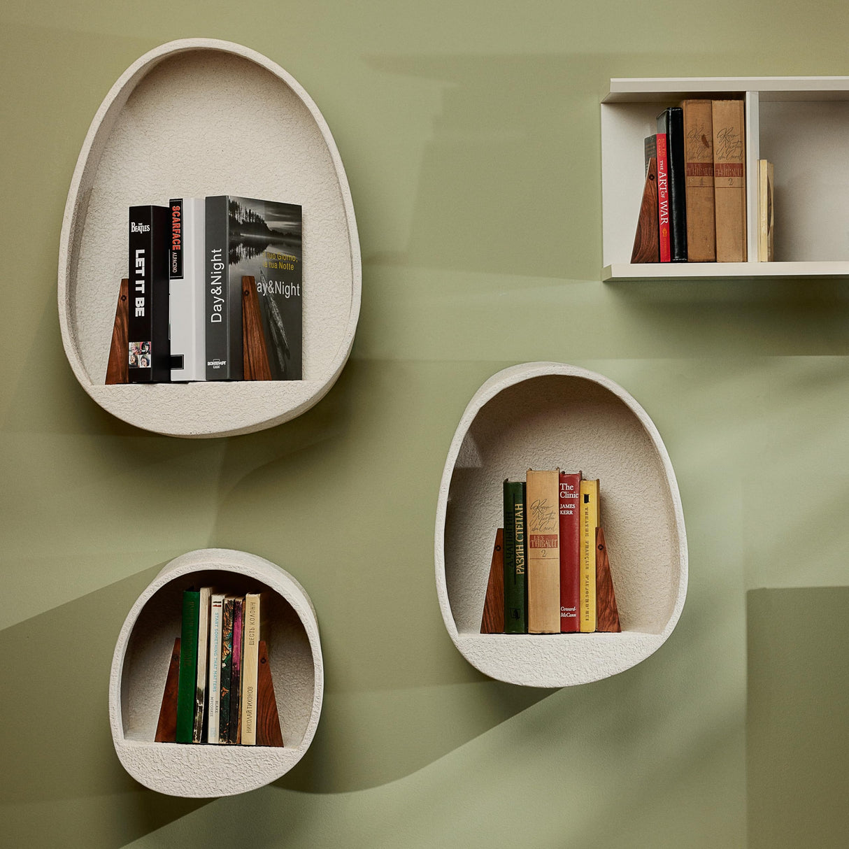 TILISMA Walnut Bookends for Shelves | Wood Book Ends for Heavy Books | Handmade Wooden Bookend for Shelf | Decorative Book End Heavy Duty | Modern Book Separator Stopper | Gifts for Readers (4 Pair) TILISMA