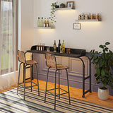 HWB Over Bed Desk with Auto-Sensor LED Lights,Over Bed Table with Wheels Adjustable Height with Charging Station,Beside Table,Rolling Tray Table for Laptop and Writing for Living Room,Black HWB