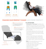 Perfect Chair Human Touch The Omni-Motion Walnut PC-600 Power Recline Ergonomic Zero Gravity Premium Leather Recliner with Memory Foam and Heat - Sycamore PC-Live Perfect Chair