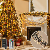 Ollny Cluster Lights Christmas 1000LED 49FT, Warm White Christmas Tree Lights 8 Modes Timer Remote, Waterproof String Lights for Outdoor Indoor Outside Garland Xmas Decorations Ollny