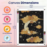 Modern Merch Moon Diamond Art for Adults Celestial Night Sky Landscape 5D Diamond Painting for Adults DIY Moon Decor Cross Stitch Gem Art, Round Drill 12x16 Modern Merch