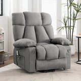 jonpony Power Lift Recliner Chair for Elderly, Lift Chair with Massage and Heat for Living Room, Fabric Electric Recliner Chairs with Side Pockets, USB Charge Port,Grey jonpony