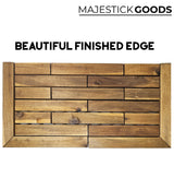 Edges for Interlocking Deck Tiles | Snap Together Edge for Wooden Flooring | Floor Decking Tile Edge - 12 x 12 Acacia Hardwood Outdoor Flooring Patio, Wooden Floor Balcony (Edge Straight 8 Pack) Majestick Goods
