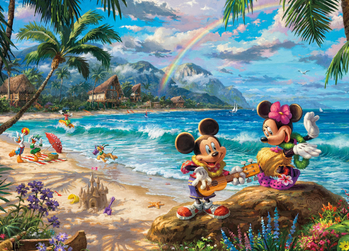 Ceaco - Thomas Kinkade - Disney - Mickey & Minnie in Hawaii - 1000 Piece Jigsaw Puzzle Ceaco