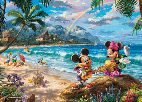 Ceaco - Thomas Kinkade - Disney - Mickey & Minnie in Hawaii - 1000 Piece Jigsaw Puzzle Ceaco
