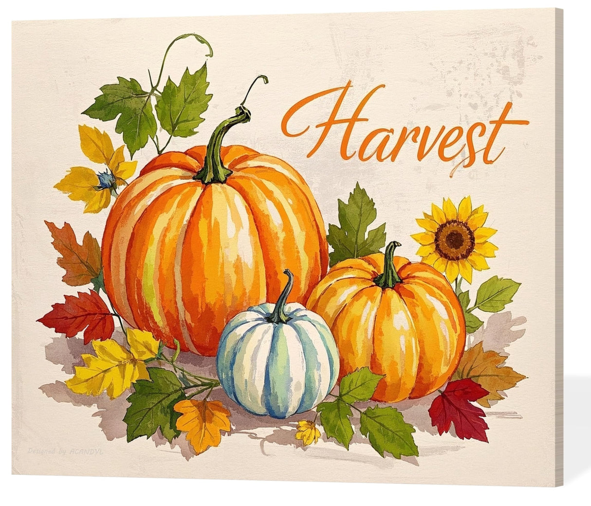 ACANDYL Halloween DIY Paint by Numbers Kit for Adults Beginner Paint by Number for Adults Fall Pumpkin Canvas Painting by Number DIY Acrylic Oil Painting on Canvas Arts Craft Decoration 16x20 inch ACANDYL