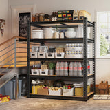 REIBII 72" Garage Shelving, Heavy Duty Storage Shelves 2000LBS, 5 Tier Metal Shelving Unit, Adjustable Garage Storage Shelves for Warehouse Pantry Basement, 72'' H X 35.5'' W X 11.8'' D, 4 Pack REIBII