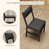 7-Piece Dining Table Set for 4-6, Extendable Kitchen Table Cushion Chairs Set of 6 with 6 Chairs, Rectangle Dining Table with Metal Frame & MDF Board, Folding for Small Apartment Saving Space,Grey Oak HUAHUU