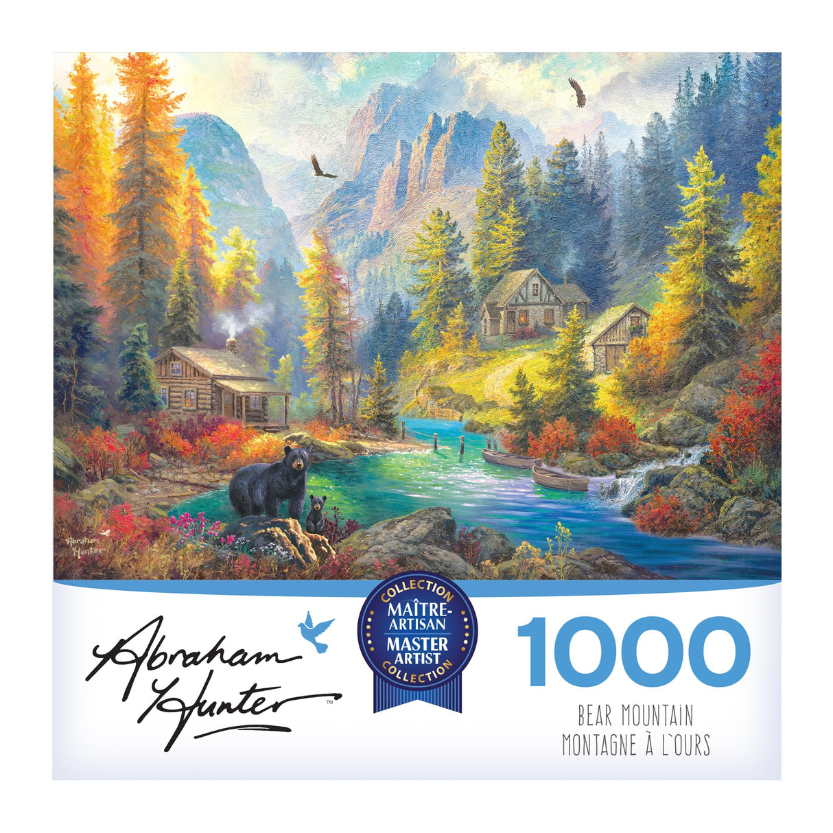 RoseArt - Abraham Hunter - Bear Mountain - 1000 Piece Jigsaw Puzzle for Adults RoseArt