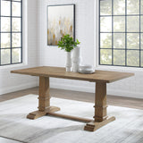 Crosley Furniture Joanna Modern Farmhouse Wood Dining Table, Rustic Brown Crosley Furniture