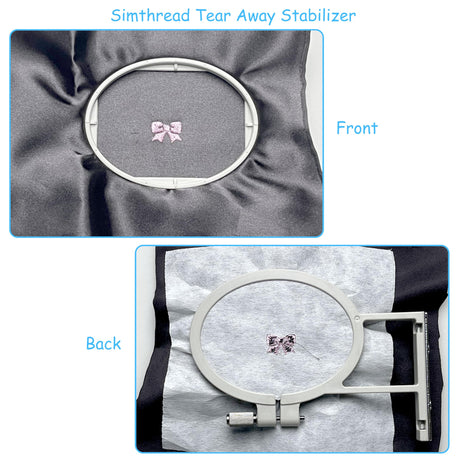Simthread Tear Away Embroidery Stabilizer Backing - 1.8 Ounces Medium Weight 10" x 25 Yards/Roll Simthread