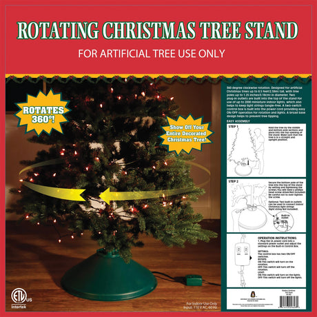360 Degree Rotating Christmas Tree Stand (VA982) WoodArtSupply