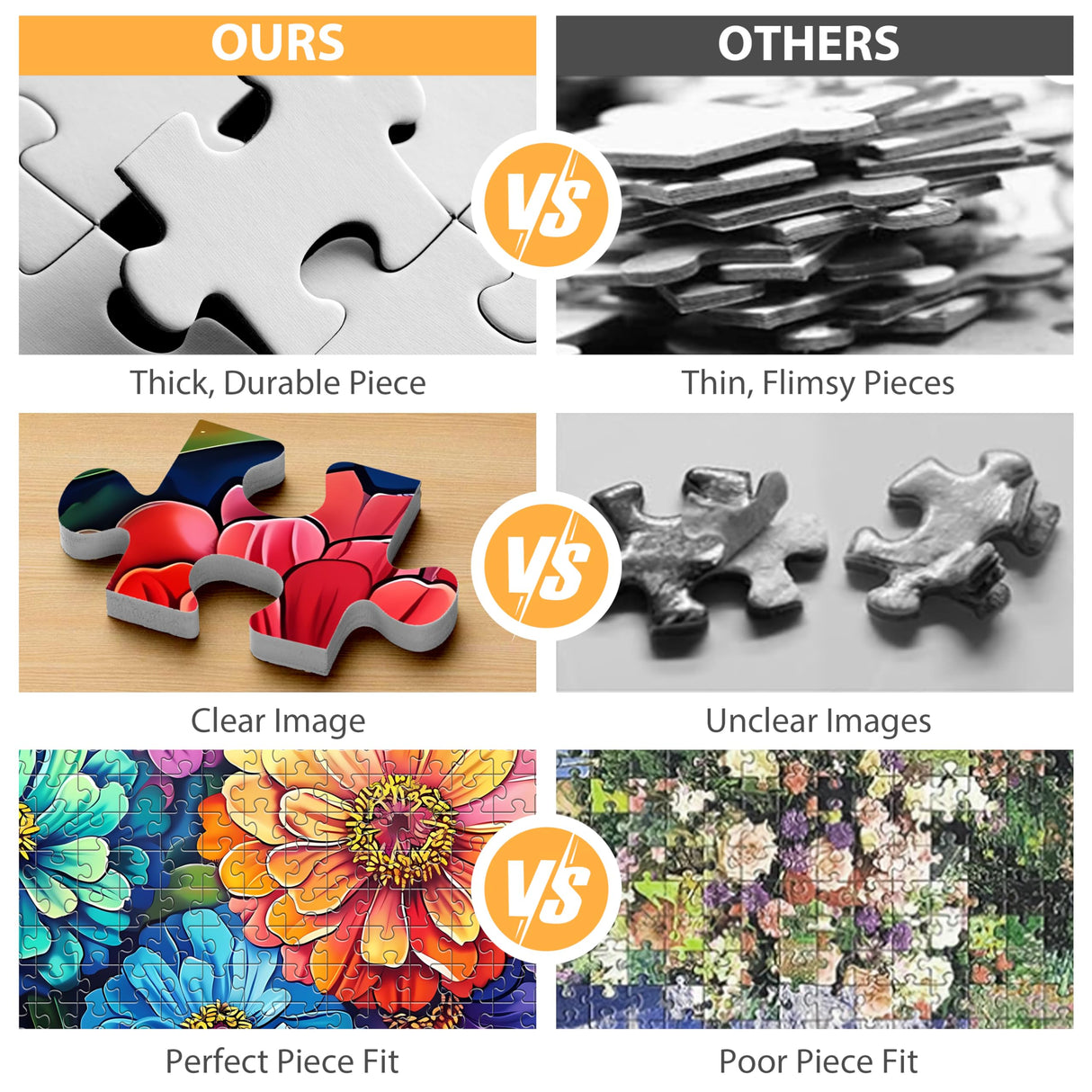 500 Piece Puzzle for Adults Puzzle Flowers, Recycled Cardboar Jigsaw Puzzles 500 Pieces Children Elderly, Family Activity Game Great Gift for Mom Dad Friend Difficult Puzzles Size 20.5 x 15 inches Biarek