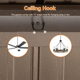 Gardenbee 12x18 ft Gazebo Double Roof Canopy with Netting and Curtains, Outdoor Gazebo 2-Tier Hardtop Galvanized Aluminum Frame Garden Tent for Patio, Backyard, Deck and Lawns Gardenbee