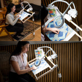 Daylight Company Stitchsmart Stand, Adjustable Embroidery Hoop Stand, Rotated Cross Stitch Stand, Hoop Holder, Hands Free Needlework Stand for Art Craft Sewing Projects,White daylight