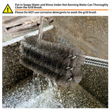 NEXCOVER Grill Brush for Outdoor Grill 18” BBQ Grill Cleaning Brush Stainless Steel Grill Cleaner Barbecue Grilling Accessories for Gas Charbroil Porcelain Grates NEXCOVER