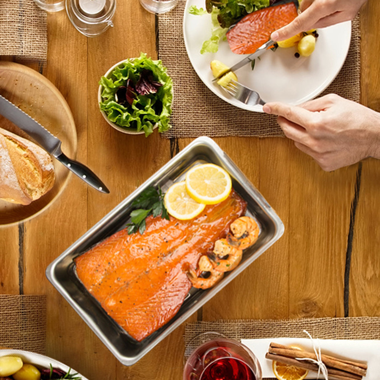 Camerons Indoor Outdoor Stovetop Smoker - Stainless Steel Barbecue Smoker Box w/Oak Wood Chips & Recipes - Works On Any Heat Source, Stovetop or BBQ Grill for Smoking Meats - Grilling Gift for Men Camerons