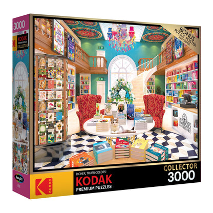 RoseArt - Kodak Premium - Brandon's Bookstore - 3000 Piece Jigsaw Puzzle for Adults