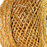 Yarnart Camellia Metallic Shimmer Fine Yarn - 70% Polyester, 30% Metallic, 192m, 20g, Crochet Thread, Lace, Embroidery, Jewelry Making, and Decorative Craft Yarn, 1.25mm Hook (Gold) YarnArt