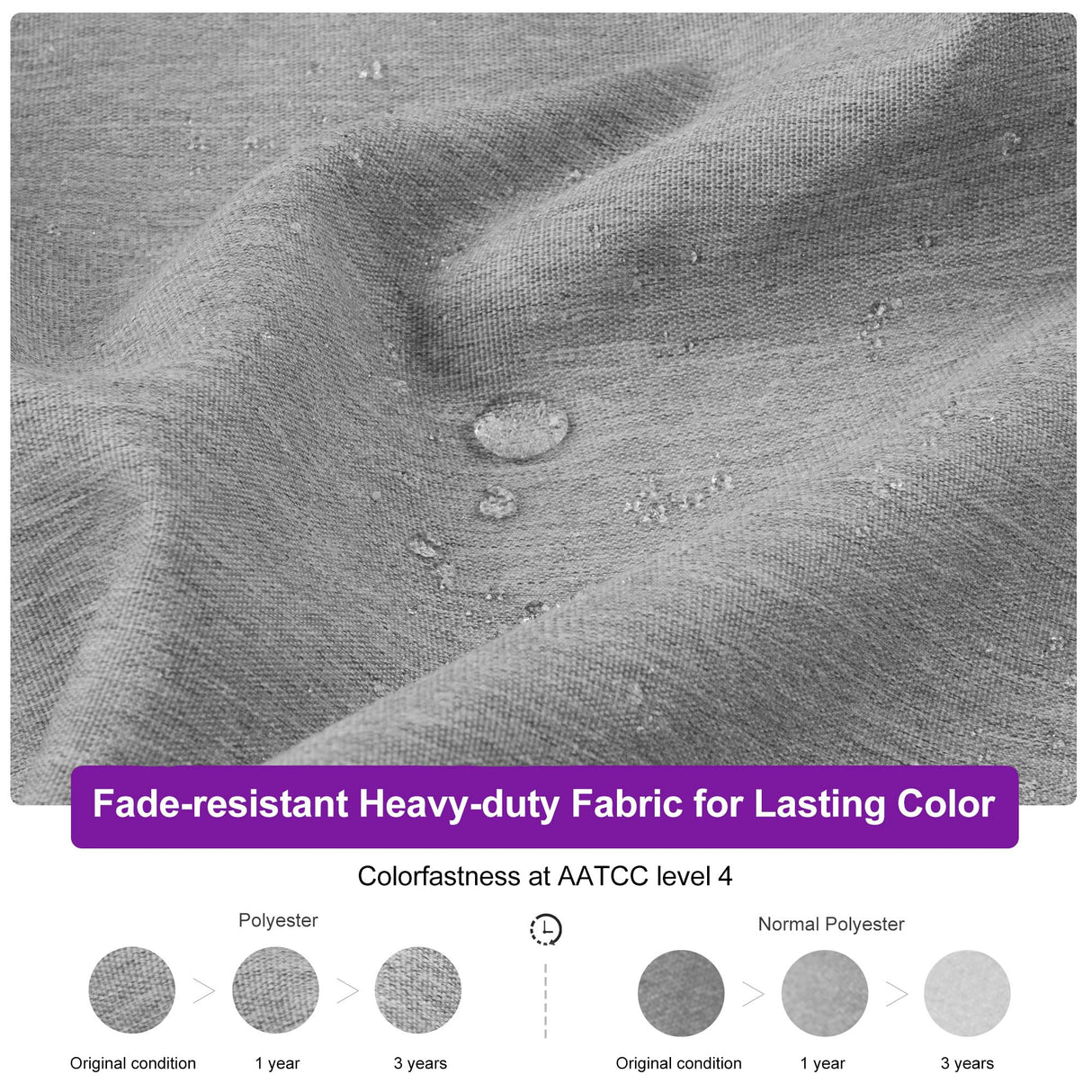 PURPLE LEAF 9 FT Cantilever Patio Umbrella Outdoor Aluminum Offset Square Umbrella with 3 Years Fade Resistance Recycled Fabric and 360-degree Rotation for Deck Pool Garden, Light Grey PURPLE LEAF