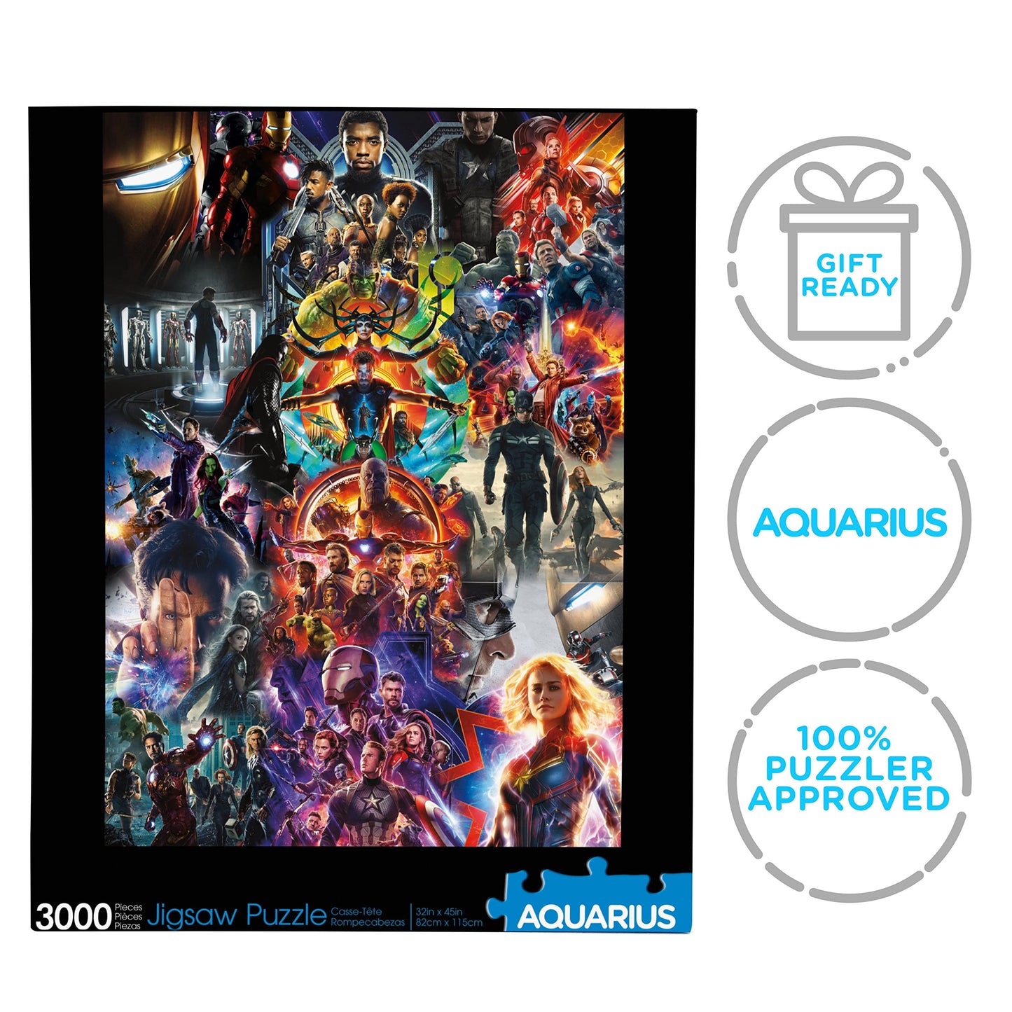 AQUARIUS Marvel Avengers Collage (3000 Piece Jigsaw Puzzle) - Glare Free - Precision Fit - Officially Licensed Marvel Merchandise & Collectibles - 32 x 45 Inches