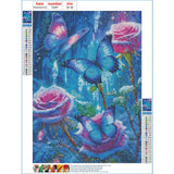 DPHERO Butterfly Diamond Painting Kits for Beginners Adults,5D DIY Roses Diamond Art Kits,Round Full Drill Fantasy Diamond Painting Art,DIY Painting by Numbers Diamond Art Painting 12x16 inch DPHERO