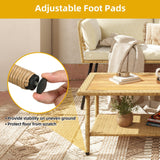 DWVO 2 Pieces Patio Furniture Set, All-Weather Wicker Rattan Loveseat with Thick Cushions & Table, Outdoor Conversation Set for Patio, Balcony, Backyard, Deck, Poolside DWVO