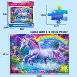 100 Piece Puzzles for Kids Ages 4-6 6-8 Unicorn Rainbow Jigsaw Puzzles Kids Puzzles Ages 5-8 100 Piece Puzzle for Adults Kids Learning Educational Toys Gifts for Girls Boys Sopu
