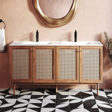 Swiss Madison SM-BV666-C Classe 60" Double Free Standing Vanity Cabinet Only - Less Vanity Top - Oak Swiss Madison
