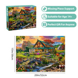 Jigsaw Puzzles for Adults 500 Pieces, Country Life Puzzle Interlock Perfectly Letter on Back No Dust, Challenging Puzzle Home Decor Birthday Party Gift Toy for Men Women Olders Seniors (21 x 15 in) Jeacirio