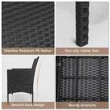 Kurapika Patio Furniture Set 4 Pieces Outdoor Wicker Rattan Chairs Conversation Sets w/Coffee Table, Rocking Bistro Set, for Patio Lawn Backyard (Sand) Kurapika