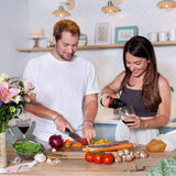 Premium Large Acacia Wood Cutting Board for Kitchen. 1.5in Extra Thick Chopping Board with Juice Groove. Non slip Reversible Butcher Block Countertop Real Life Living